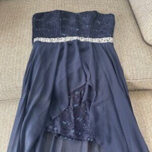 Blue Hi-Lo Formal Dress